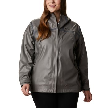 Columbia OutDry Ex Eco Shell Plus Size, Chamarras Grises Para Mujer | 083524-CSI